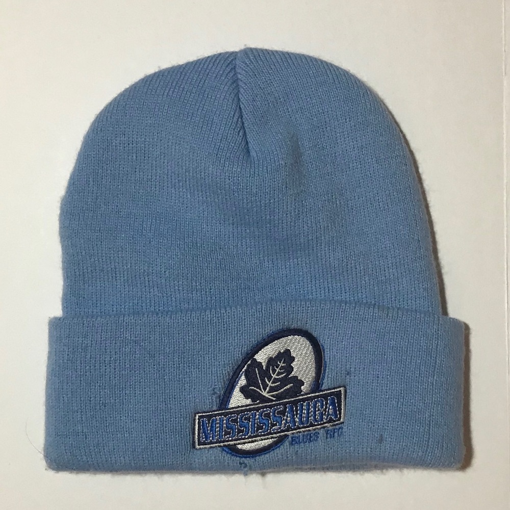 Mississauga Blues Beanie Winter Hat Light Blue
